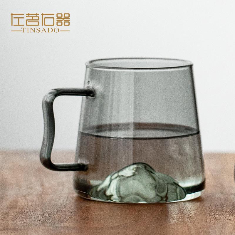 Thiết bị bên trái và phải Guanshan Cup với một cốc thủy tinh Men Mark Cup Cup Water Cup trong suốt TEBETAN TEA TEA