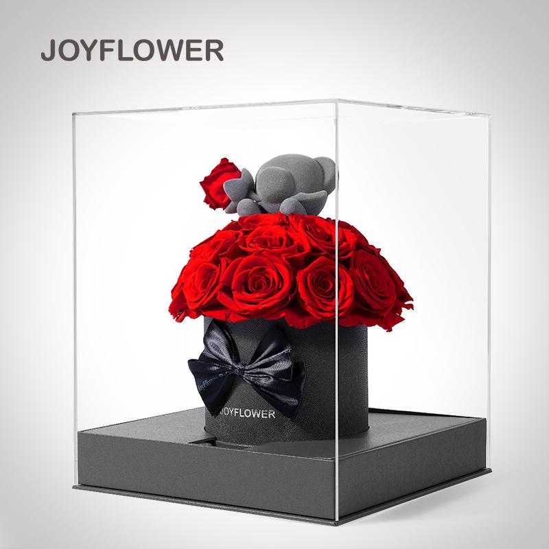 Joyflower hoa vĩnh cửu gấu hoa hồng khô bó hoa sinh nhật đám cưới món quà cưới Giáng Sinh cho bạn gái