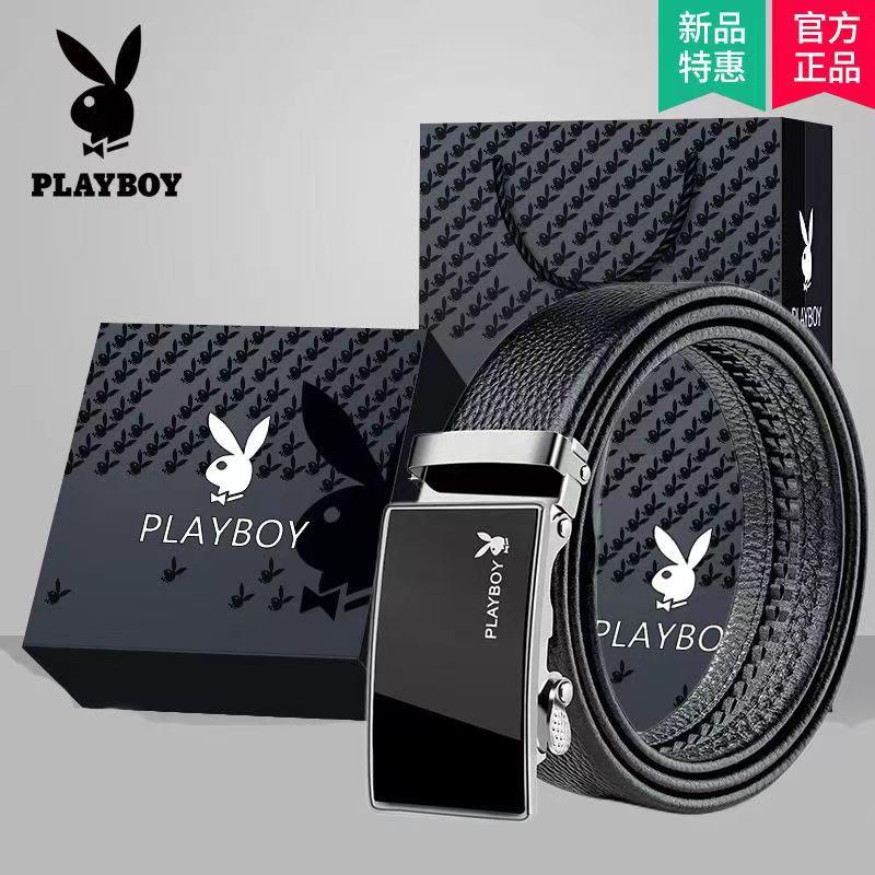 Playboy Thắt Lưng Nam Da Thật Chính Hãng Da Khóa Tự Động Đa Năng Dây Mới Cao Cấp Hộp Quà Tặng Da Bò Hợp Thời Trang Quần Dây