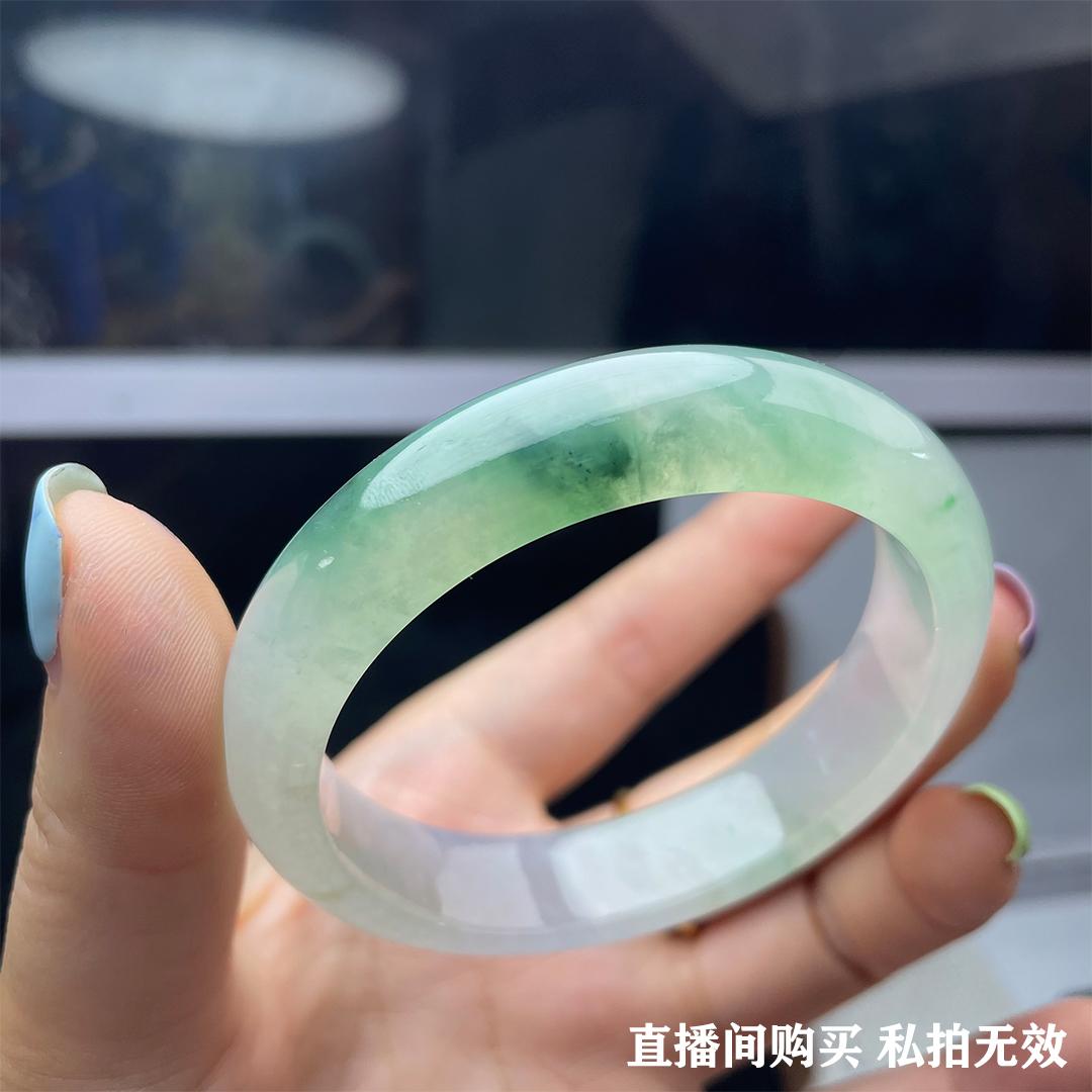 Happy Jade Ice Float Flower Bracelet Miến Điện trực tiếp nguồn mua hàng tự nhiên chính hãng Một hàng hỗ trợ tái kiểm tra bạn bè