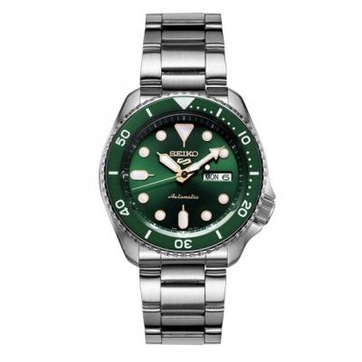 Mới Seiko Số 5 Lá Chắn Đồng Hồ Nam Tự Động Cơ Nước Xanh Ma Lặn Dạ Quang Thể Thao Nam SRPD63K