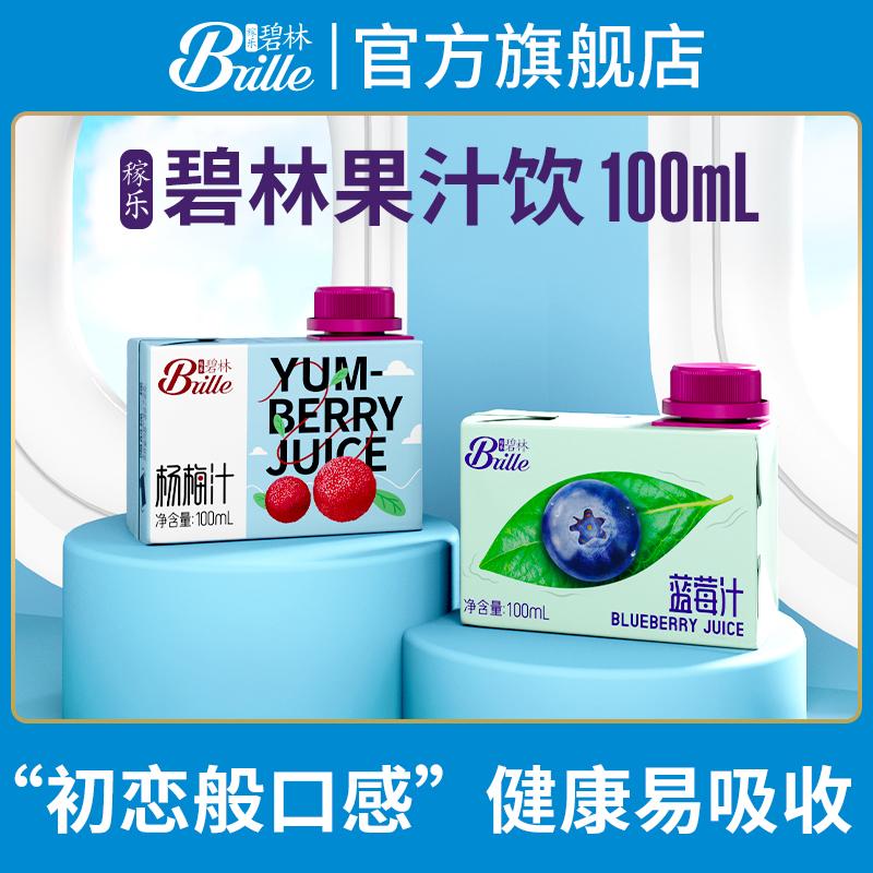 Nước ép Jiale Bilin 100mL * 24 hộp nguyên hộp Nước ép Yangmei Nước ép việt quất Tốt cho sức khỏe Nước ép cô đặc 0 chất béo