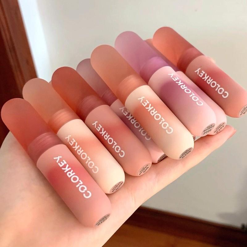 Son Colorkey Colaqui Lip Mud Lip Glaze phù hợp cho học sinh, sinh viên không cần trang điểm son 608 Colaquila Colaci