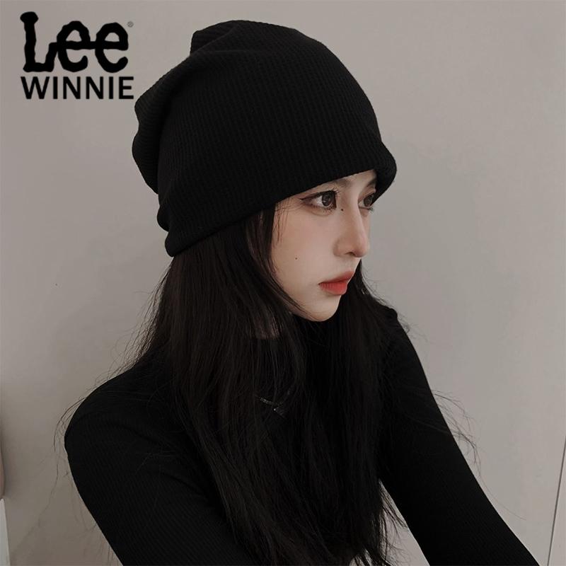 Winnie Lee Face Face nhỏ Mũ Black Girl Cô gái Autumn and Winter Wool Mũ lạnh, mũ mồi, mũ mùa thu và mùa đông