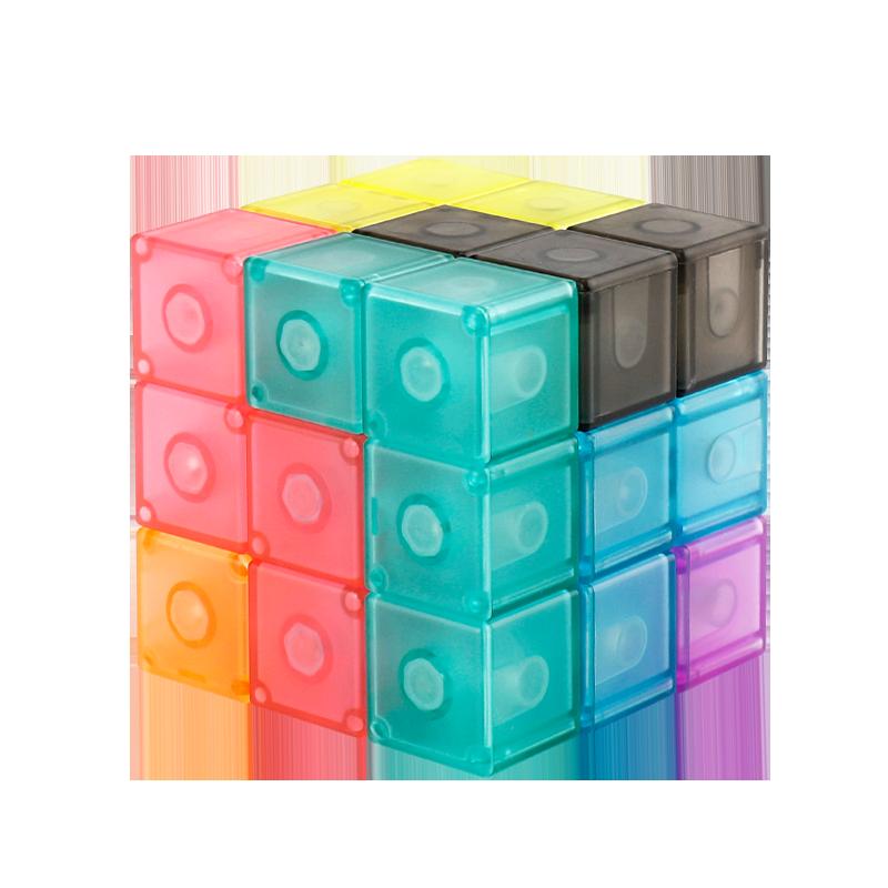 Khối xây dựng khối lập phương Rubik từ tính Khối ba bậc hình học Soma Cube dành cho học sinh và giáo dục trẻ em Các loại đồ chơi để giải nén ba chiều