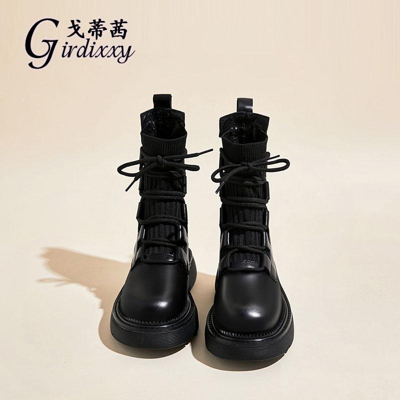 Dày -bottom Martin Boots Nữ 2022 MỚI NHIỀU NHIỀU BẮT ĐẦU PHONG CÁCH BẮT