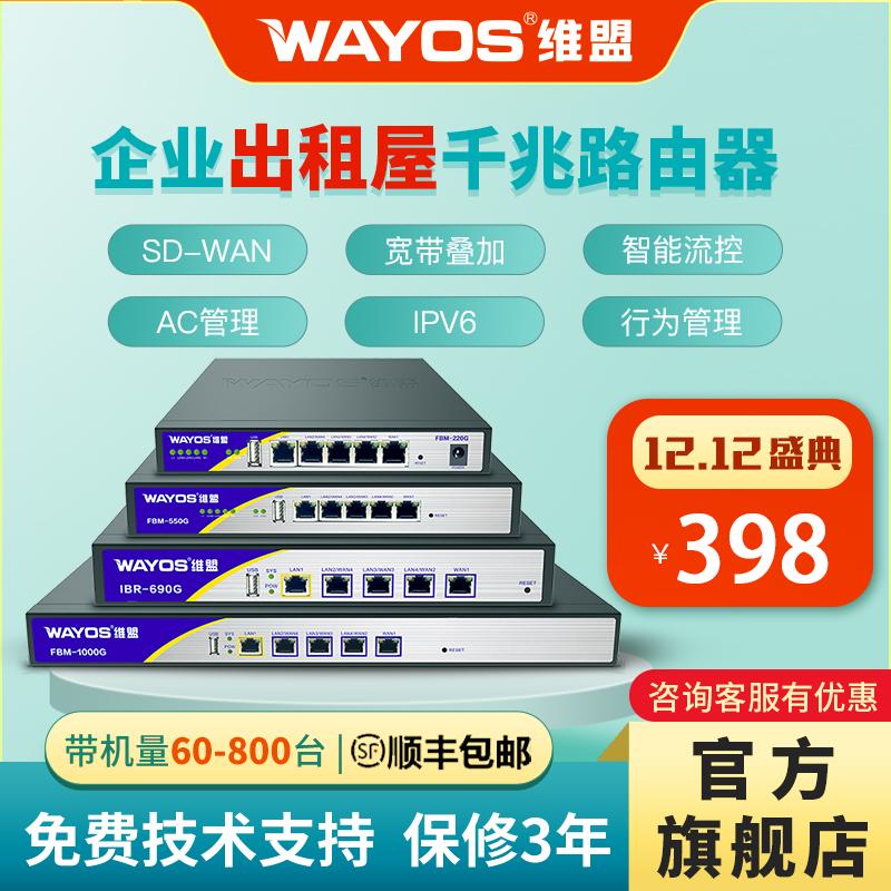 Wayos Victoria-League FBM-220G/550G Bộ định tuyến Gigabit Router Multi-Wan Port Forment PPPOE Dial Managem