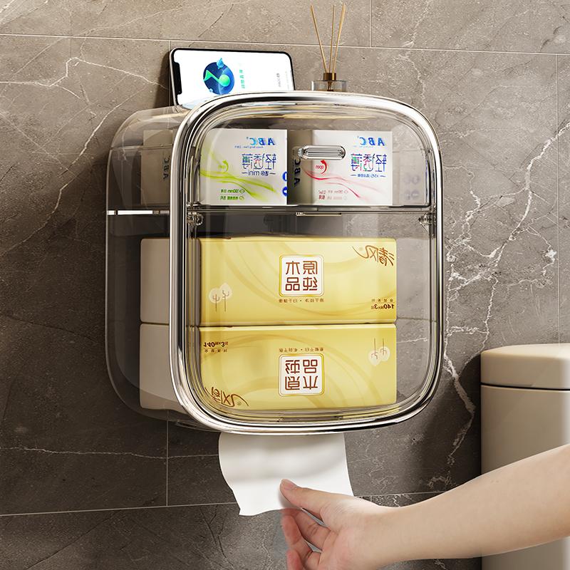 Hộp đựng khăn giấy phòng trang điểm toilet chống nước punch-free hộp đựng khăn giấy vệ sinh phòng tắm hộp đựng khăn giấy vệ sinh kệ đựng giấy vệ sinh