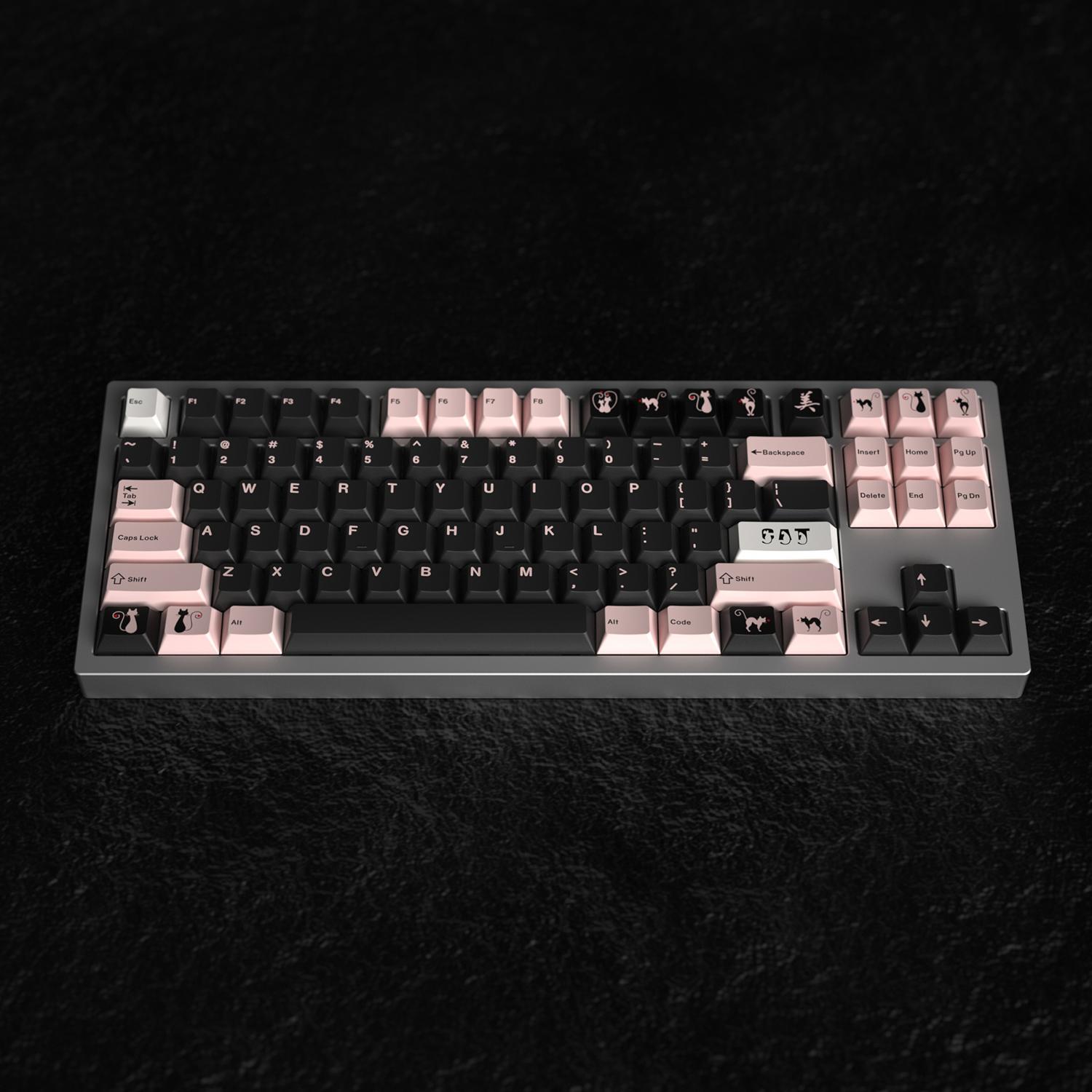 JKDK Studio mèo ma thuật PBT thăng hoa chiều cao ban đầu 68 980 75 87 keycaps tùy chỉnh