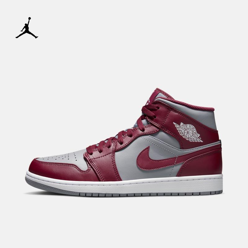 Jordan chính thức giày thể thao nam Nike Jordan AJ1 lò xo ban giày ống giữa đệm nhẹ cá tính DQ8426