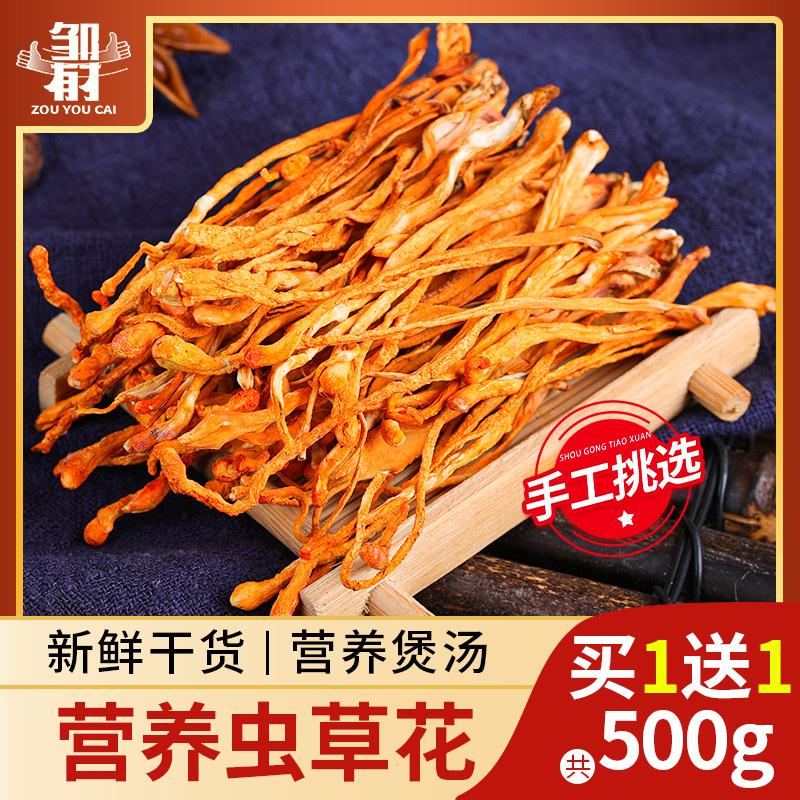 Zou Youcai Cordyceps hoa hàng khô 500g nguyên liệu súp tươi không chứa lưu huỳnh Cordyceps militaris đích thực số lượng lớn trái cây không hoang dã