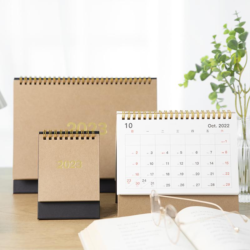 lịch để bàn năm 2023 giấy kraft cổ điển lịch đơn giản notepad trang trí bàn kích thước lớn nửa sau của kỳ thi tuyển sinh sau đại học đếm ngược kế hoạch đăng ký kỷ luật lịch hàng tháng lịch ins gió hàng năm