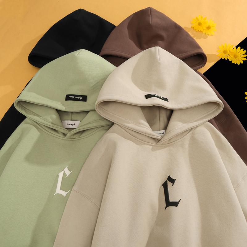 Nặng Hoodie Nam Thu Đông 2022 Mới Plus Nhung Dày Triều Thương Hiệu Cặp Đôi Mỹ Rung Cảm Áo Khoác Retro