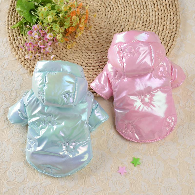 Năm Mới Quần Áo Nhiều Màu Sắc Quần Áo Cho Chó Mùa Đông Teddy Bichon Plus Nhung Ấm Xuống Áo Mèo Chó Nhỏ Con Chó