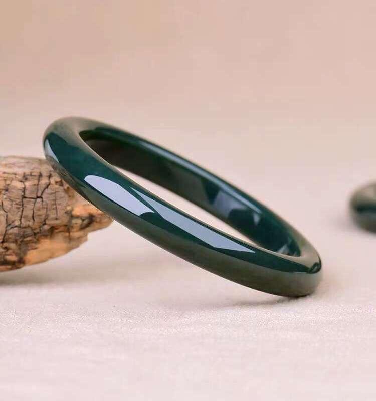 Ali Đấu Giá Tân Cương Hetian Ngọc Sapphire Vòng Tay Dingdang Vòng Thanh Bá Vương Vòng Tay Vòng Tay Miễn Phí Vận Chuyển Giấy Chứng Nhận