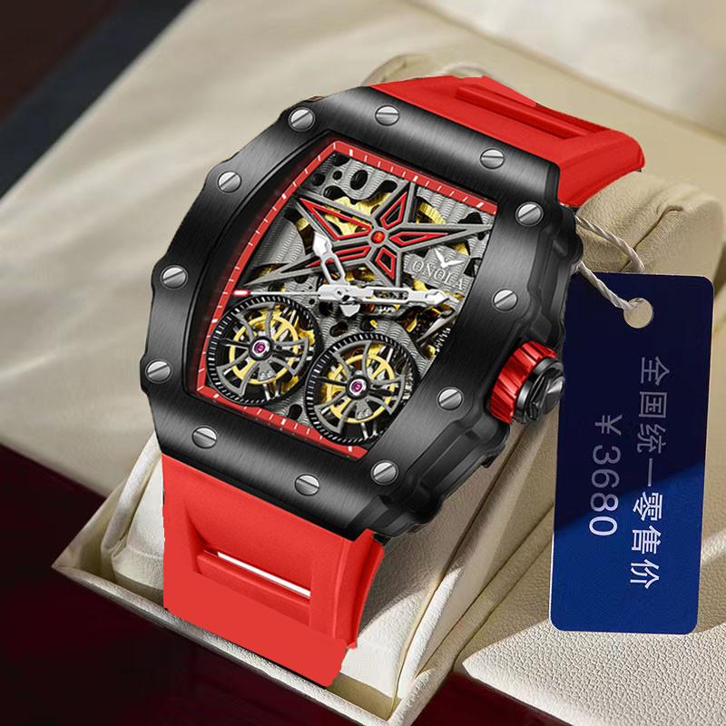 Richard [Double Tourbillon] Đồng hồ cơ tự động rỗng dành cho nam Đồng hồ đeo tay Miller New Concept Barrel Watch