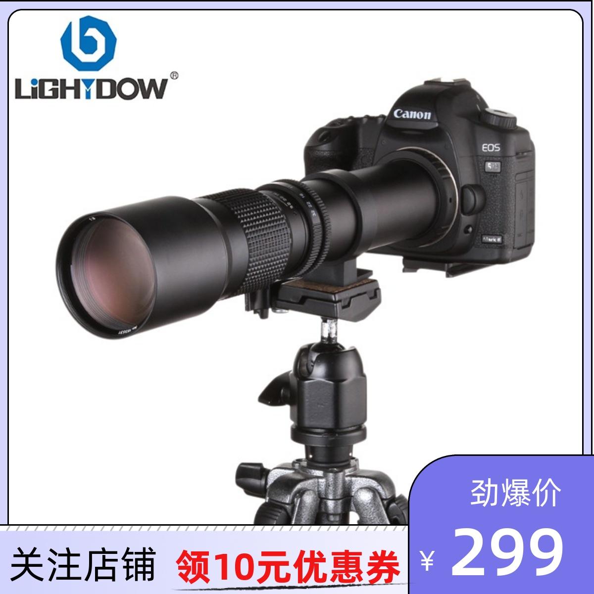 Lightdow 500-1000mm lens, 500mmF8+2x tele manual lens, fixed focus, chụp mặt trăng và chụp chim