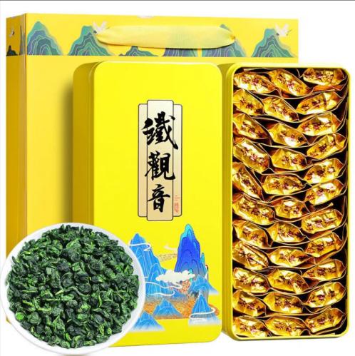 2022 Xác Thực Anxi Tieguanyin Trà Mới Cấp Đặc Biệt Lô Châu Hương Vị Trà Ô Long Hộp Quà Đóng Gói Hương Hoa Lan Túi Nhỏ 500G