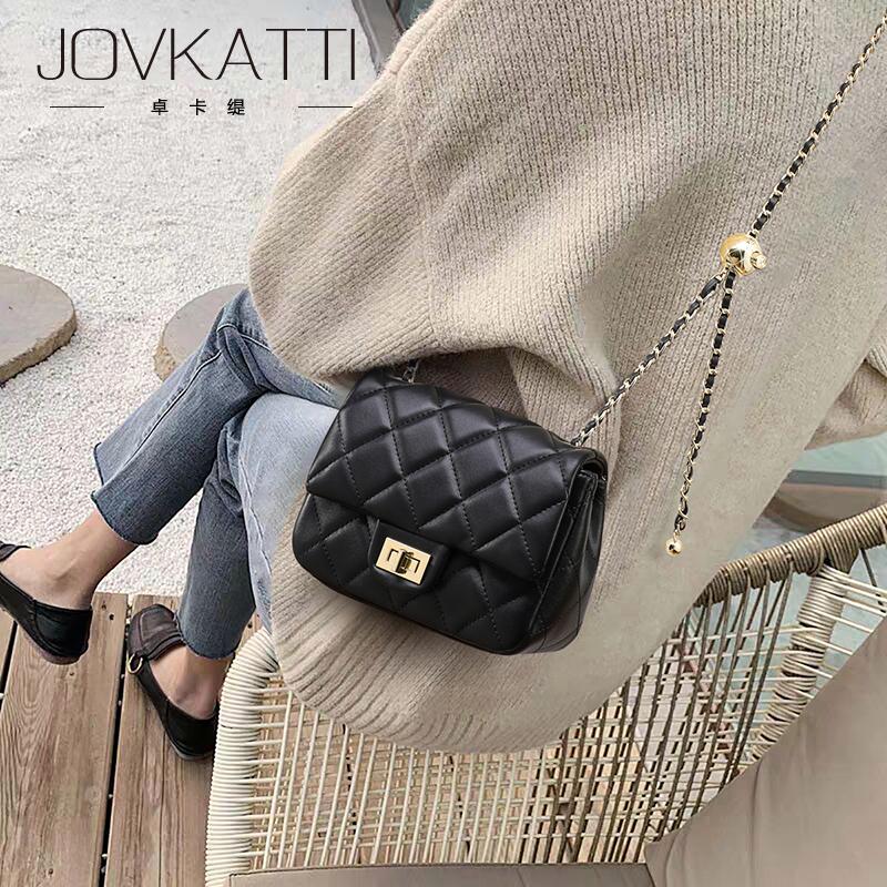 Jovkatti Messenger Bag Nữ 2022 Túi mới bằng da cao thời trang mùa thu và mùa đông nhỏ