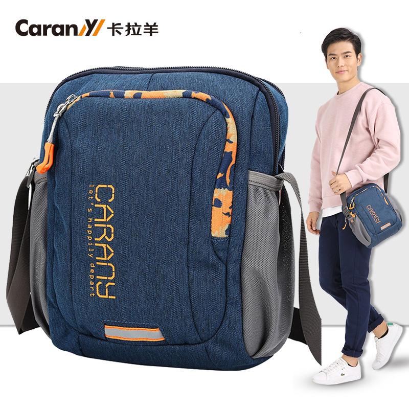 Caran·Y/Kara cừu túi đeo vai nam túi thể thao ngoài trời túi nhỏ giản dị túi vải nam túi Messenger