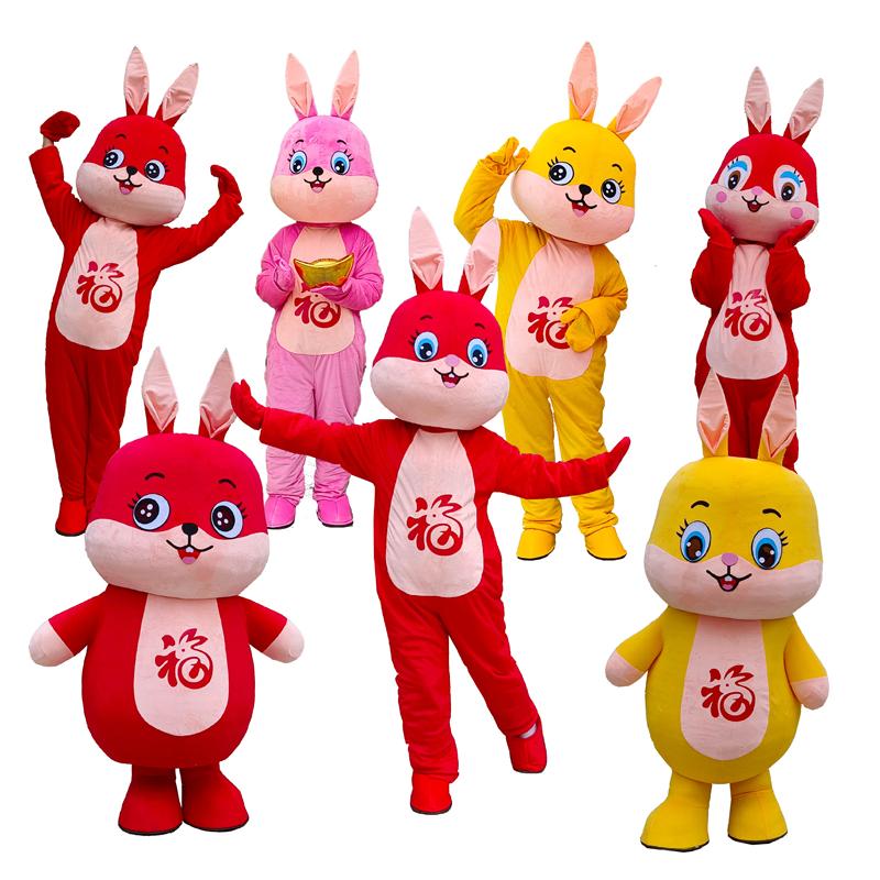 Năm của The Rabbit Bunny Cartoon Puppet Dressing