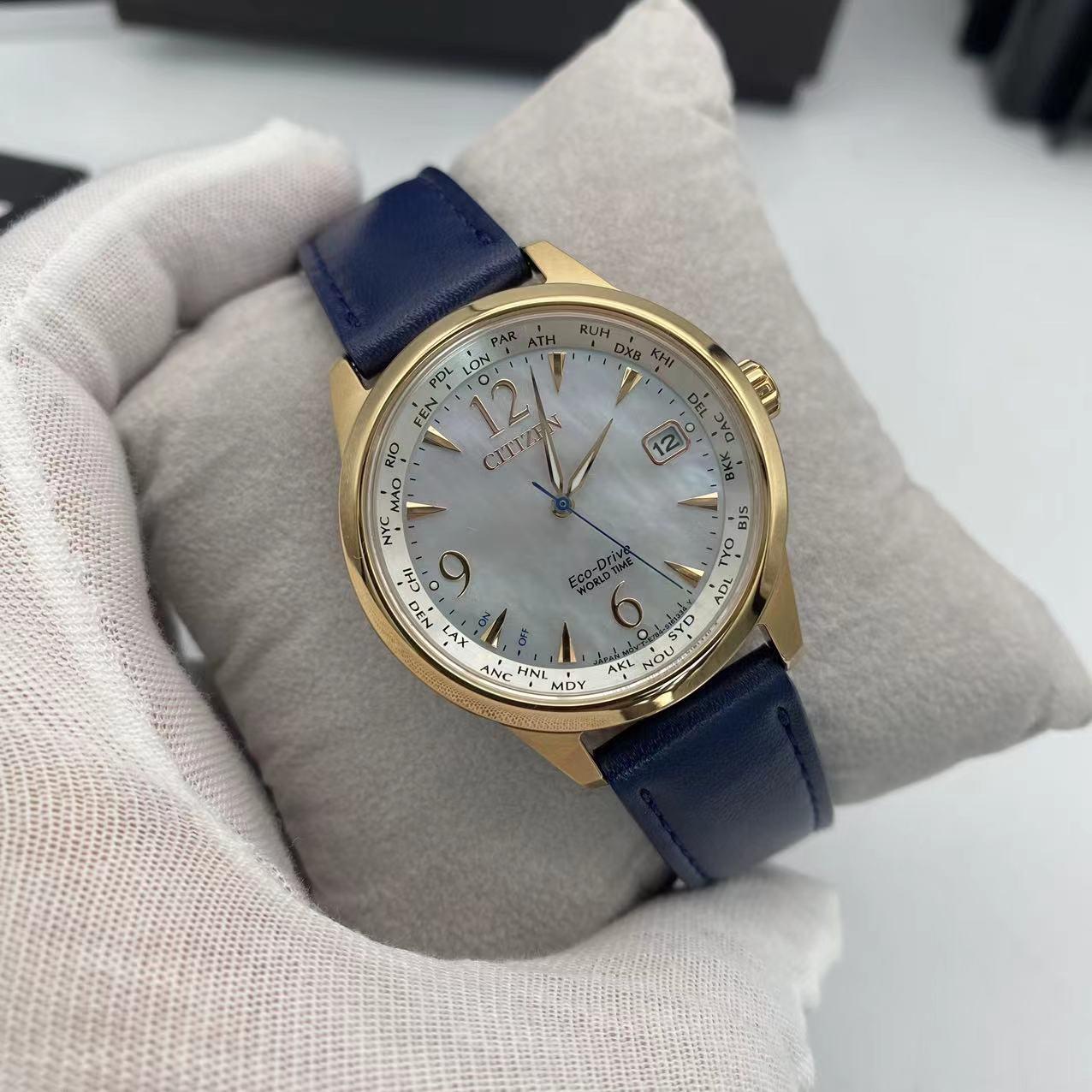 [Cannon] Đồng hồ nữ CITIZEN light động năng lịch vạn niên FC8003-06D dây lưng Chuan Fritillaria mặt sapphire