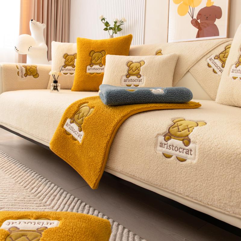 Mùa Đông Sang Trọng Ghế Sofa Đệm Bốn Mùa Đa Năng 2022 Mới Đệm Chống Trơn Trượt Chăn Bao Gồm Tất Đa Năng Bao Khăn Vải