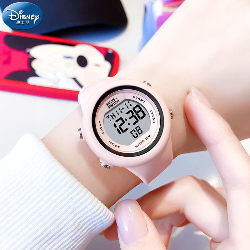 Đồng hồ điện tử Disney nữ học sinh cấp 2 học sinh cấp 3 đồng hồ điện tử trẻ em chống nước mới 2023 cho bé gái