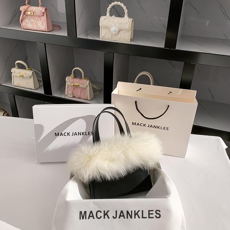 Mack Jankles Leather 2022 Mùa thu và mùa đông Vụ nổ cao -end Bag Furbool Bag Women Mesengers Bag Túi phụ nữ