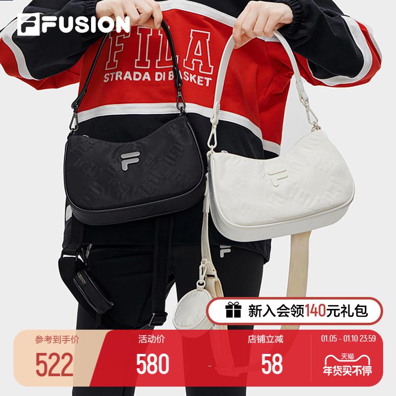 FILA FUSION Fila thương hiệu sành điệu túi đeo vai nữ túi sát nách mùa xuân 2023 túi thể thao thời trang mới túi đeo vai