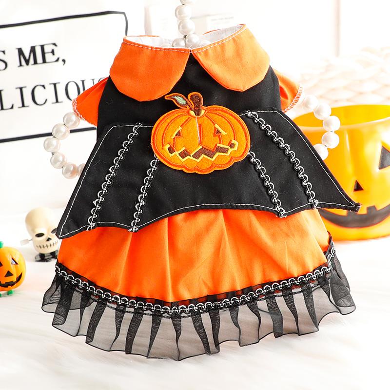 Quần áo chó mùa xuân và váy mùa thu Cat Princess Váy thủ công Phiên bản Rolita Halloween chó nhỏ Teddy Pet 4278