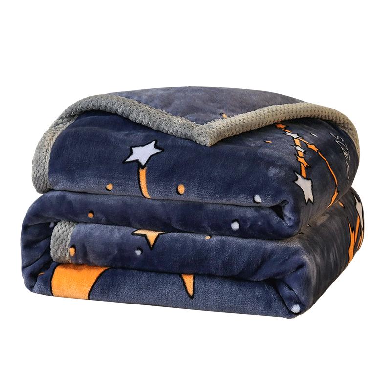 Chăn flannel sữa san hô dày nệm mùa đông cộng với tấm lông cừu Ký túc xá sinh viên đơn sang trọng