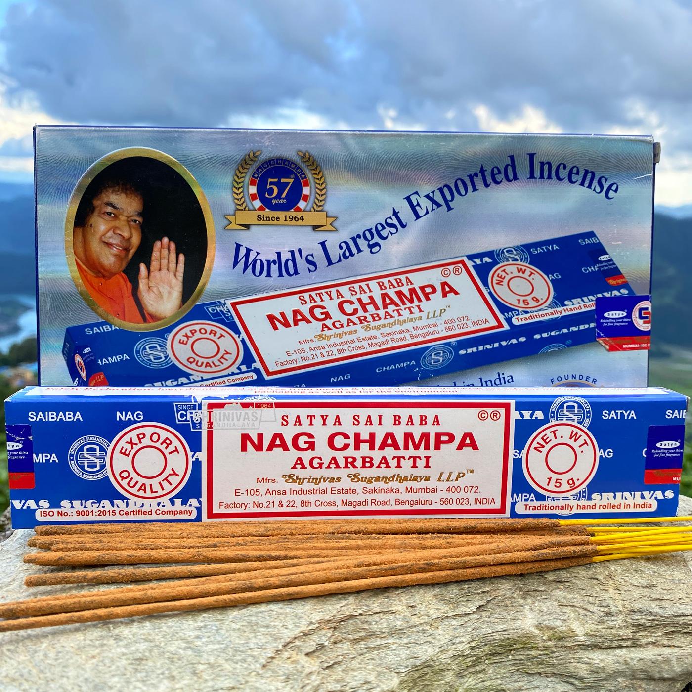 Ấn Độ Sai Baba staya nag champa vàng hương gỗ thật thanh tre trầm hương 15g/40g/100g