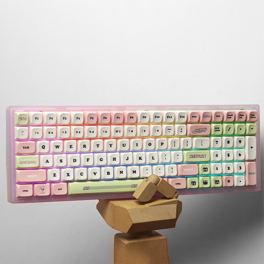 Đầu ngón tay KDA chiều cao retro đào PBT thăng hoa 68 75 84 96 980 104 cơ keycap