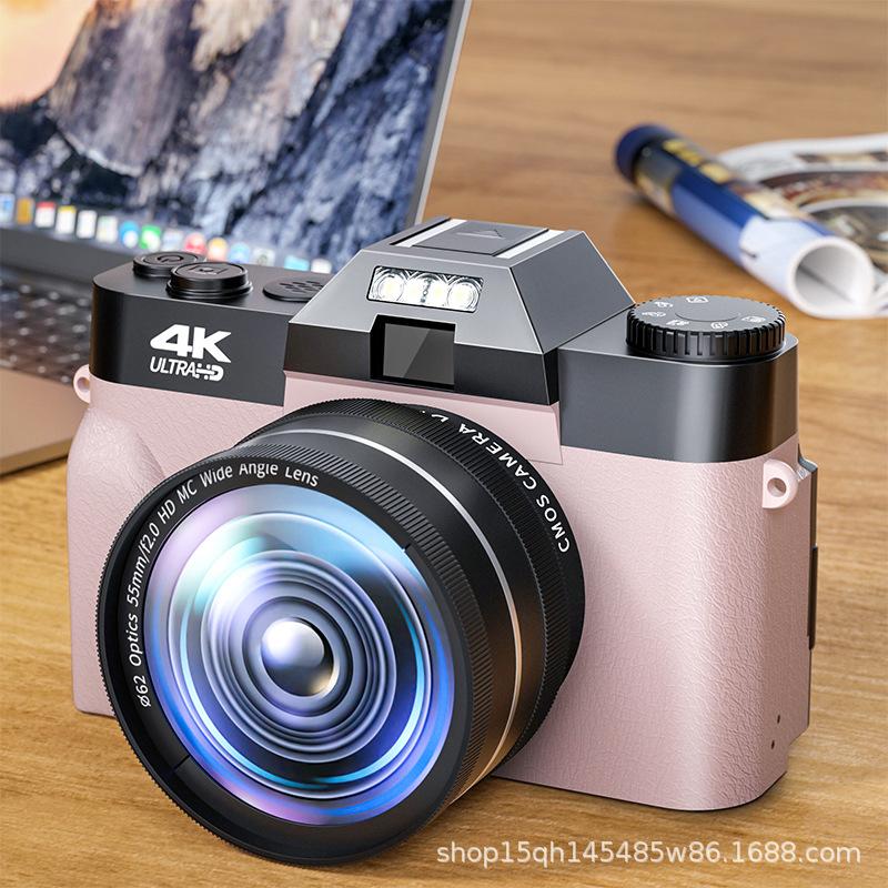 KOMERY DC08 HD Retro Một Mắt Máy Ảnh Kỹ Thuật Số Micro Một Mắt Học Sinh Nhập Cảnh 4K Selfie Du Lịch Tại Nhà