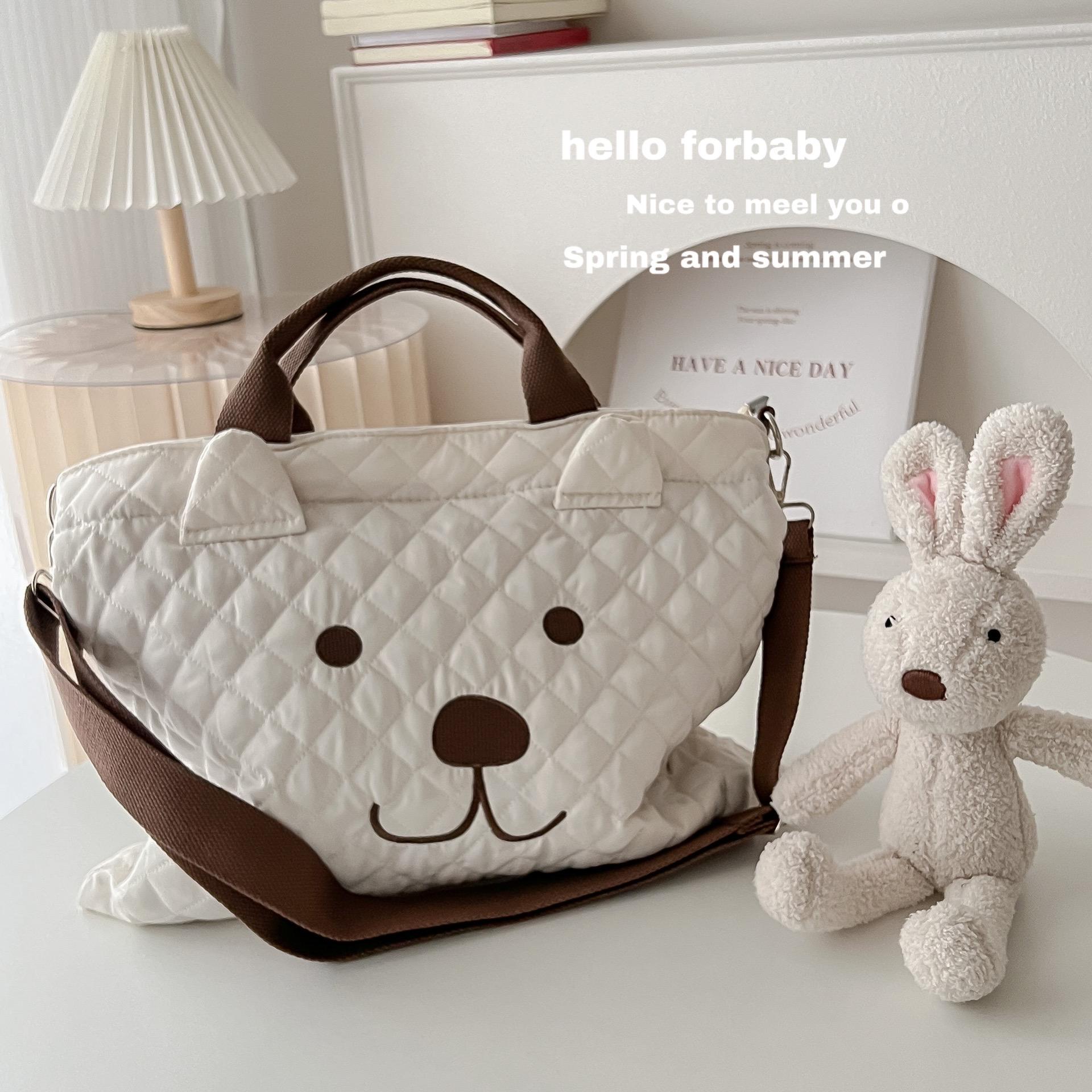 Buong bản gốc Homemade Homemade Mom Bag Túi xách Hàn Quốc Túi đeo vai Multi -Hàm dung lượng lớn khoảng cách lớn