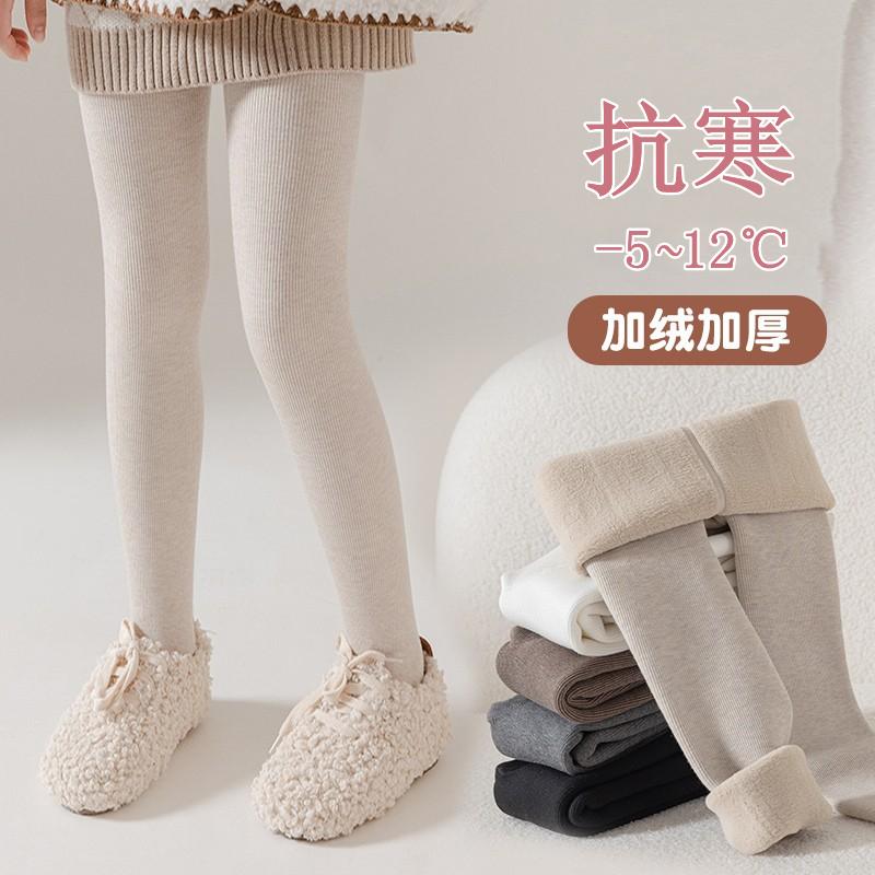 Girls 'Pantyhose Autumn and Winter Plus Trẻ em dày đặc bước trên quần lót, quần ấm em bé, đi tất nhảy