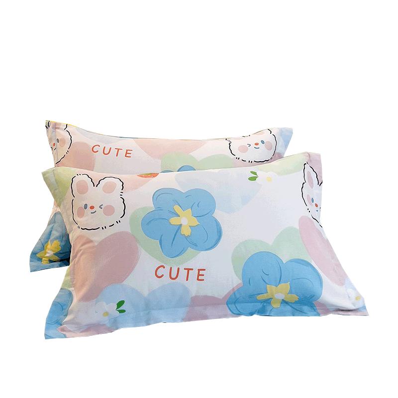 MỘT cặp vỏ gối cotton 48x74cm gối đơn lót vỏ nguyên chất vỏ gối cotton dày lớn vỏ gối 2 miếng