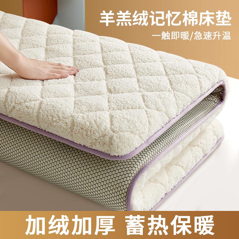 Thịt cừu nhung nệm đệm nhà mùa đông chiếu tatami mùa đông chiếu chăn dày ký túc xá sinh viên chăn ấm áp