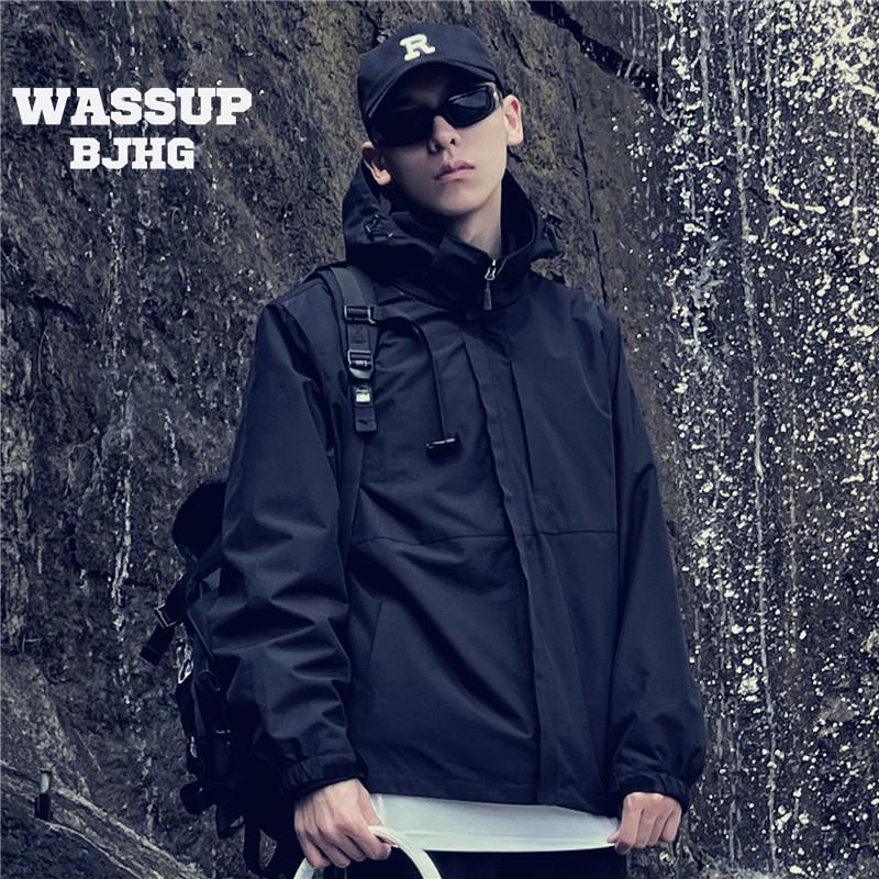 WASSUP Mountain Series ngoài trời không thấm nước ba trong một phong cách Mỹ áo khoác mùa xuân Nhật Bản có thể tháo rời Áo khoác chức năng cho nam và nữ