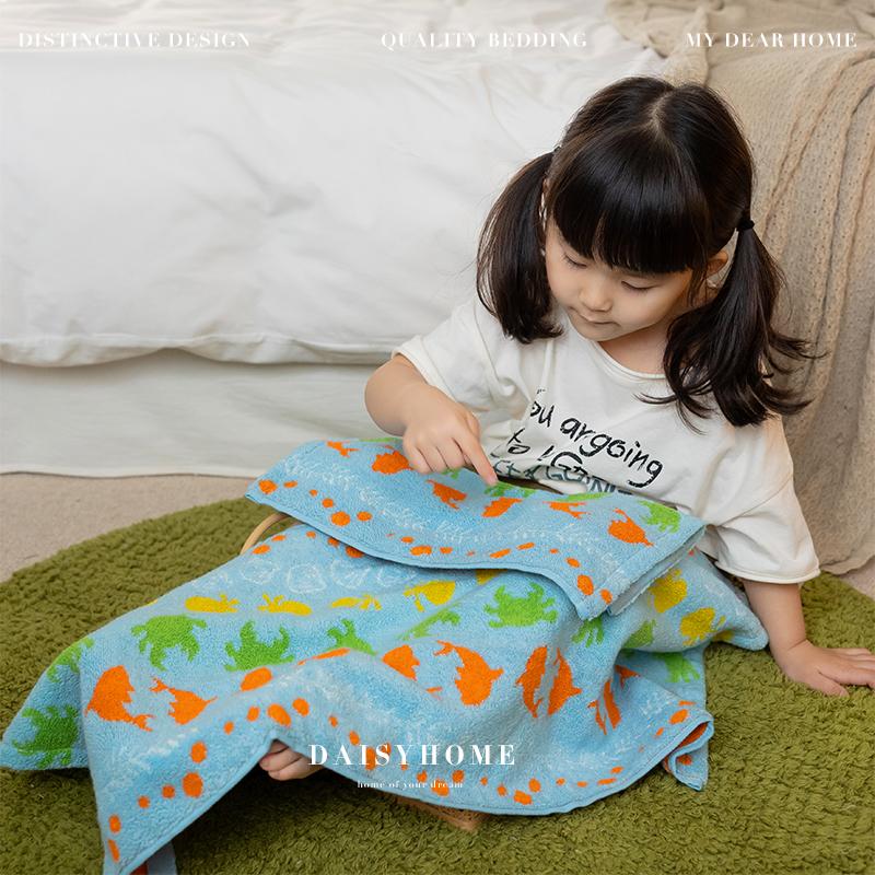 Thế giới dưới nước | 100% cotton nguyên chất khăn mặt bông xơ dài khăn mặt khăn tắm hoạt hình dễ thương khăn mặt thấm hút mềm mại