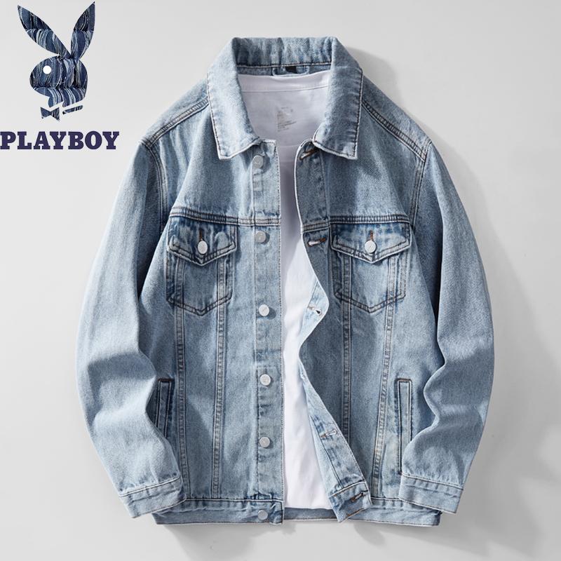 Playboy Xuân Thu Áo Khoác Denim Nam Phong Cách Hàn Quốc Hợp Thời Trang Teen Công Việc Thường Mặc Áo Khoác Đa Năng Bé Trai Hàng Đầu