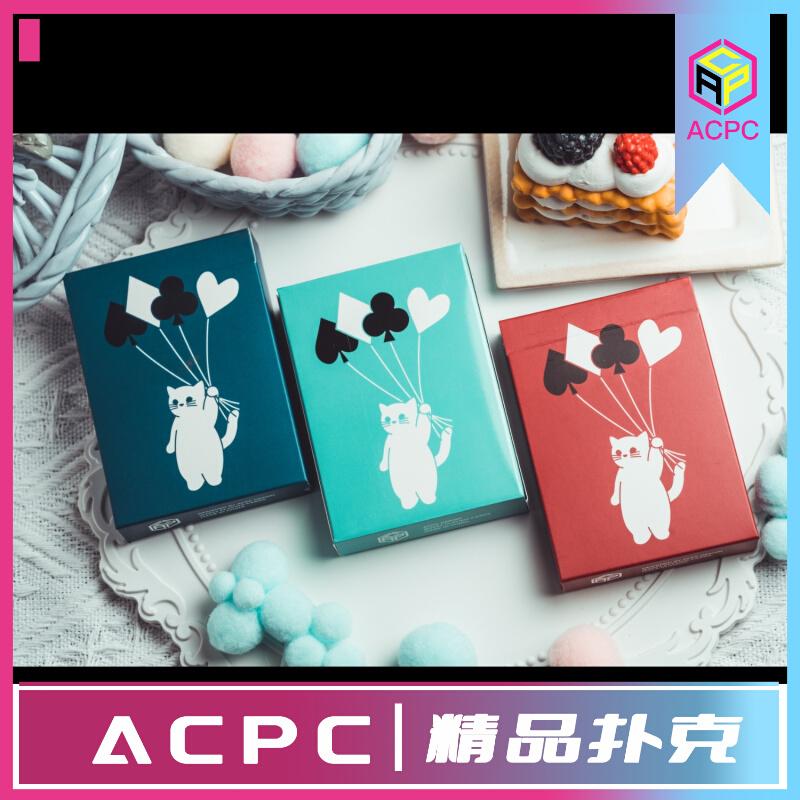 ACPC chính thức sản xuất Nhật ký mèo con Màu đỏ và màu xanh tùy chỉnh đầy đủ Quà tặng cắt hoa Thẻ chơi ma thuật Thẻ thực hành