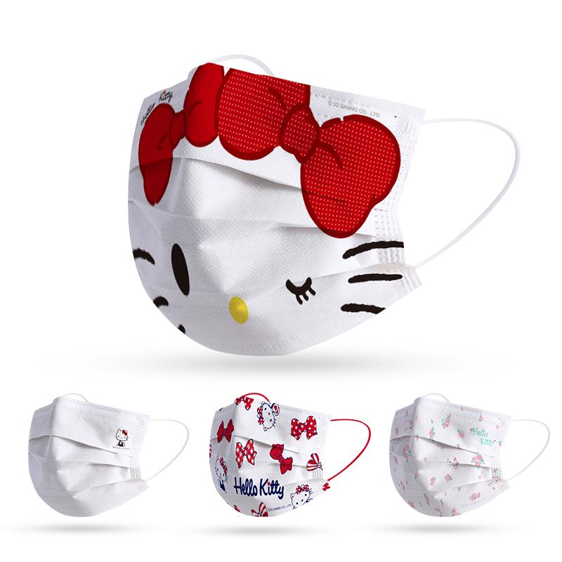 hellokitty nữ mệnh giá cao màu trắng chống bụi người lớn dễ thương Mặt nạ dùng một lần Hello Sanrio 2023