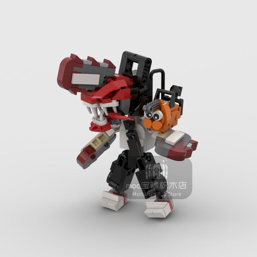 Sáng Tạo Mộc Khối Xây Dựng Máy Cưa Xích Minifigure 3D Ngoại Vi Áp Dụng Lego Demon Bobo Chita Cưa Người Đồ Chơi Lắp Ráp