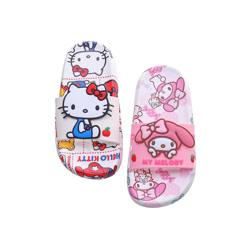 Dép trẻ em Sanrio bé gái mùa hè hoạt hình dễ thương HelloKitty đế mềm chống trượt cho bé gái dép đi trong nhà