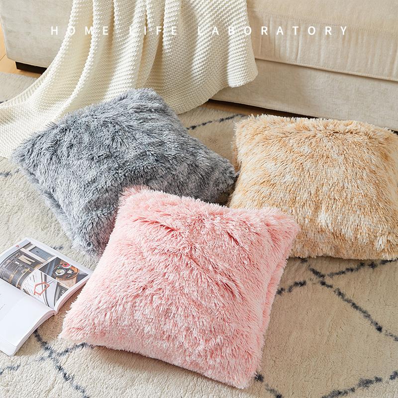 Mèo cảm giác gối mùa thu đông sang trọng kem ins sofa phòng khách eo gối đầu giường cotton áo gối đầu giường gối đệm