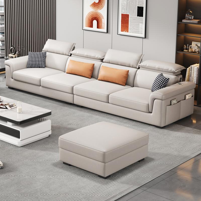 Sofa vải phòng khách hiện đại đơn giản nội thất chung cư lớn nhỏ kết hợp 2023 sofa vải công nghệ mới hàng thẳng