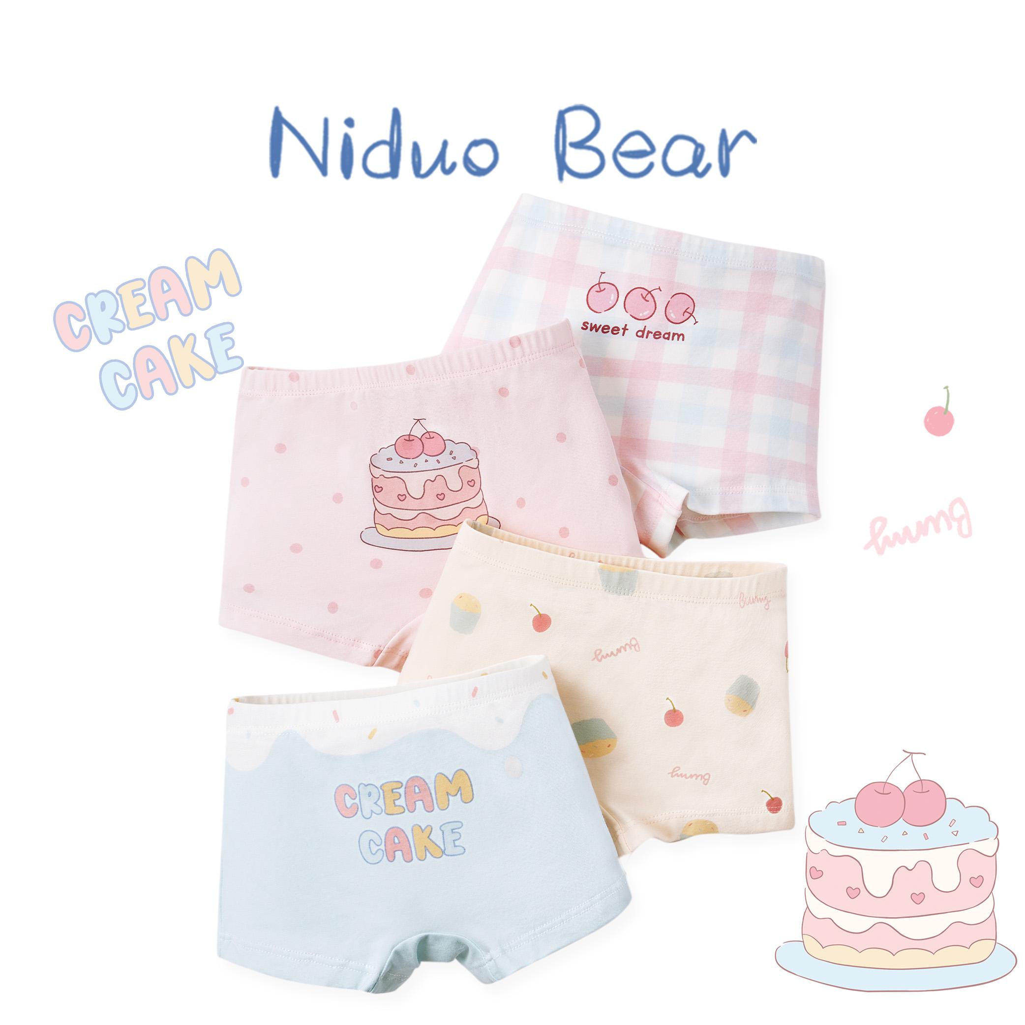 Quần lót trẻ em Nido Bear 2023 quần đùi cotton bé gái quần lót boxer trẻ em quần đùi bé gái không PP