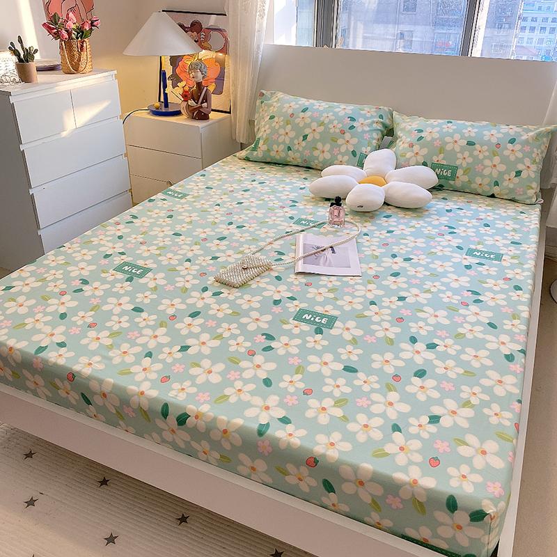 Túi ga trải giường cotton một mảnh xuân hè ga trải giường Simmons cotton nhỏ tươi mát 1.2m1.5m1.8